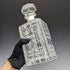 1981 British Vintage Cut Glass Square Decanter Pure Silver Decoration 2100g